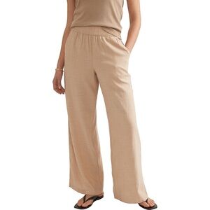 Marine Layer Allison Tencel Traveler Trousers | Taupe | Size L